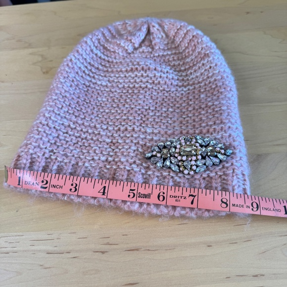 MixIt | Rhinestone Fixed Brooch Bedazzled Bejeweled Cap Marled Knit Hat Beanie - Picture 6 of 10